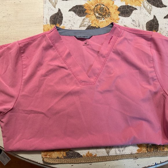 Medium Carhartt Flex Coral Scrub Top & Medium Scrub Bottoms - Picture 3 of 5
